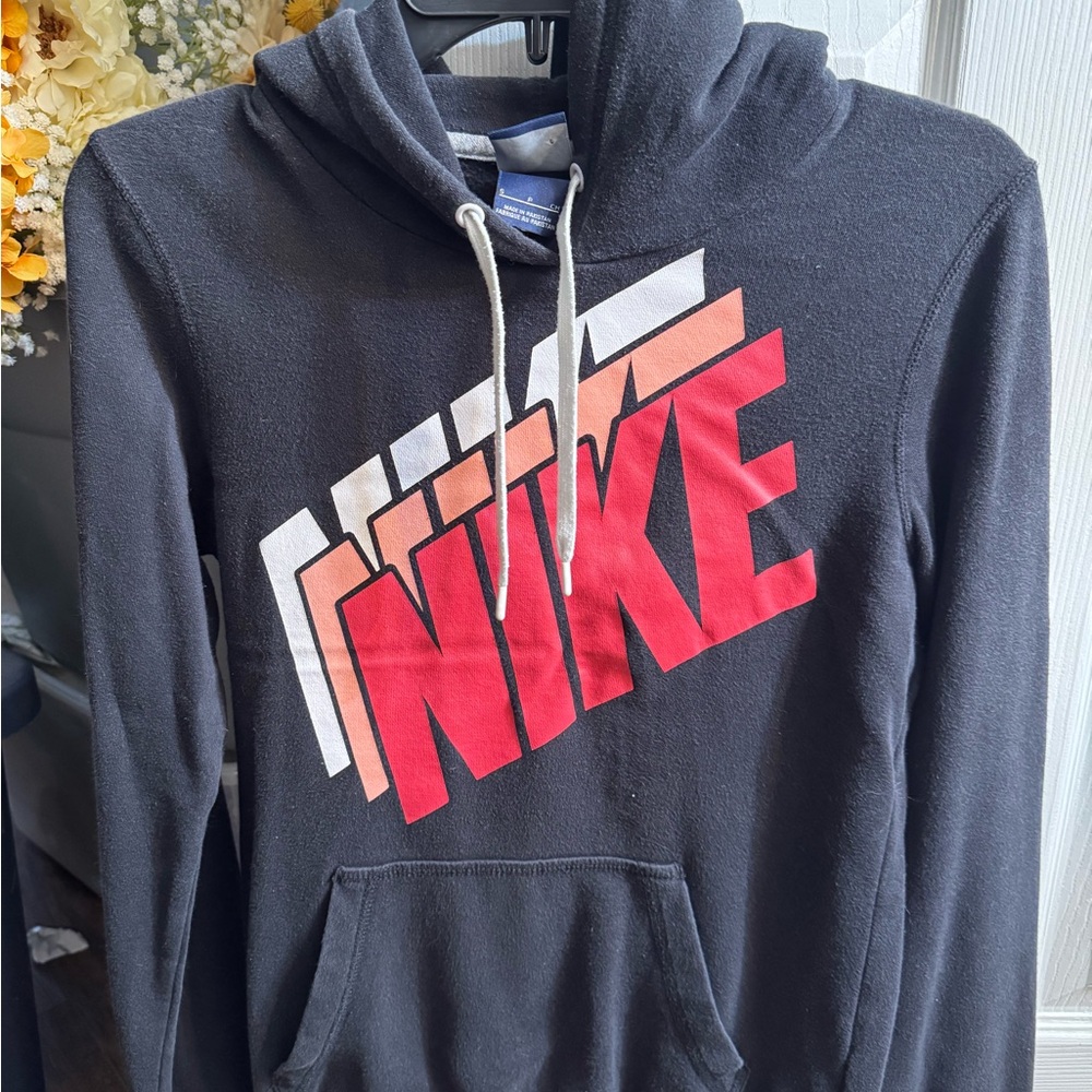Nike Women’s Black Sweater with Pink Logo